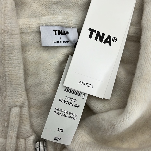 Aritzia TNA color Heather Birch Peyton Zip Hoodie - Picture 3 of 7